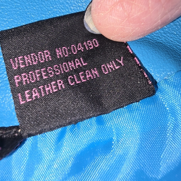 Shape FX Vibrant Blue Leather Jacket Size 14 (Fits More Like Sm 12 Or 10) - Picture 6 of 8